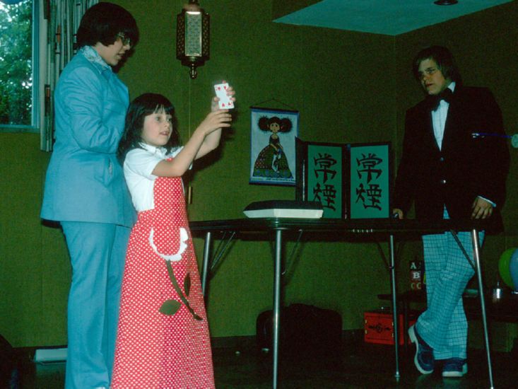  at Anita's seventh birthday, 16 May 1976
